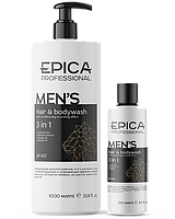 Epica Professional Мужской шампунь для ежедневного ухода с охлаждающим эффектом For Men, 250 мл