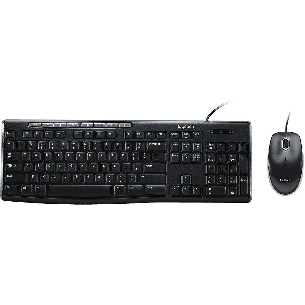 Комплект клавиатура и мышь Logitech Комплект Logitech Desktop MK200 цвет черный, клавиатура 112 клавиш (8 - фото 1 - id-p220871754