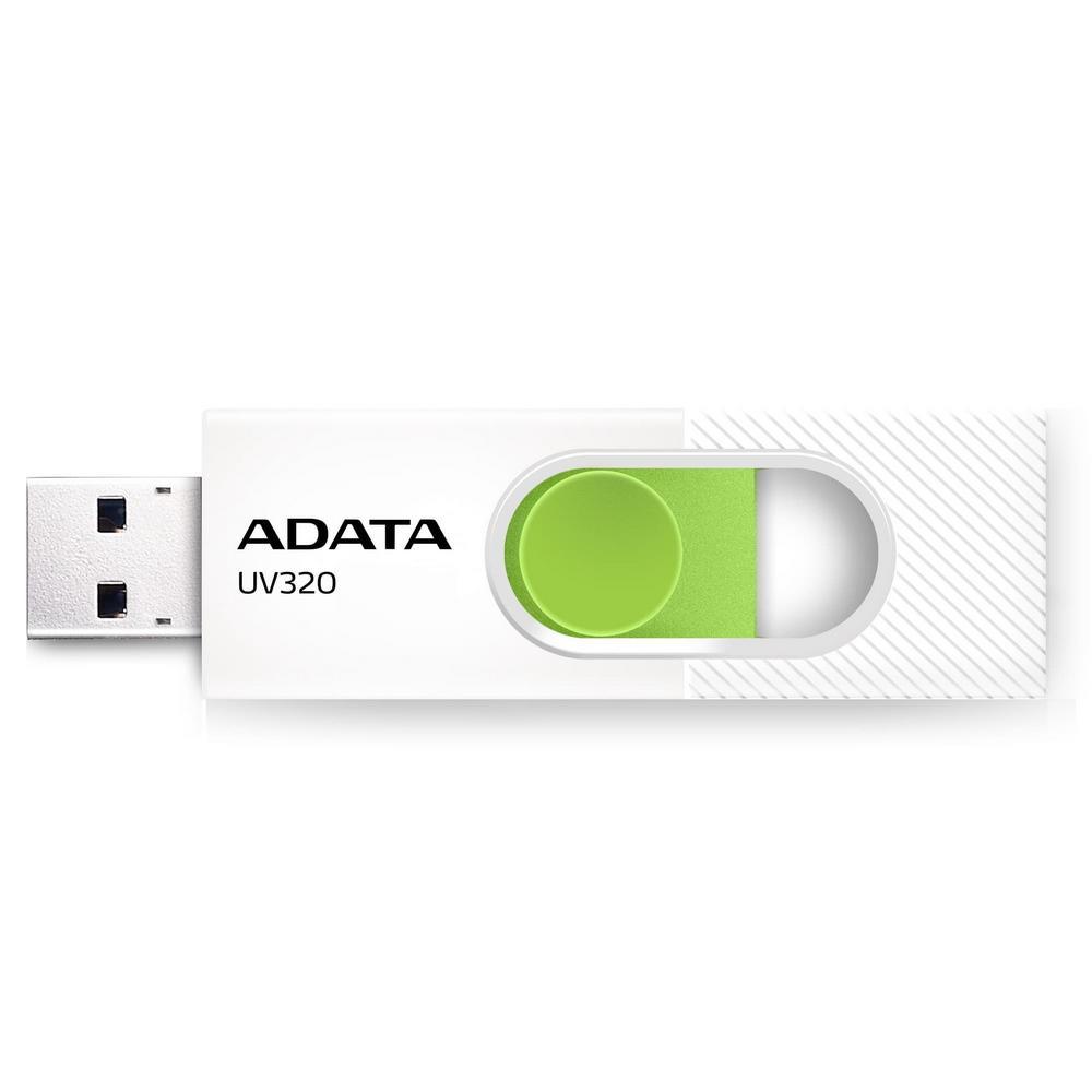Флешка A-DATA UV320, 512Gb, USB 3.2, Белый/Зеленый AUV320-512G-RWHGN - фото 1 - id-p220866884
