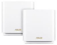 ASUS XT8 (B-2-PK) // роутер, из 2 точек доступа, 802.11b/g/n/ac/ax, до 574 + 4804Мбит/c, 2,4 + 5 гГц, белый ;