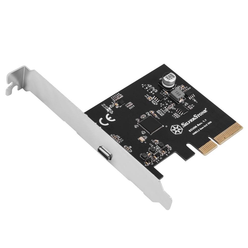 Контроллер Silverstone G56ECU060000010 SuperSpeed USB 20Gbps / USB-C 3.2 Gen 2x2 PCIe expansion card - фото 1 - id-p220870719