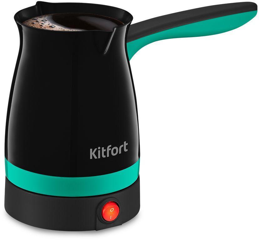 Кофеварка Электрическая турка Kitfort КТ-7183-2 1000Вт черный/зеленый - фото 1 - id-p220874902