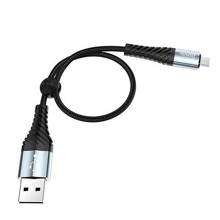HOCO HC-10543 X38/ USB кабель Micro/ 1m/ 2.4A/ Нейлон/ Black, фото 2