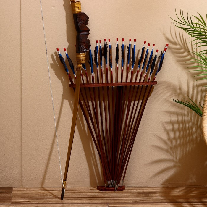 Сувенир Лук со стрелами из бамбука 125х65х3 см - фото 2 - id-p220875327