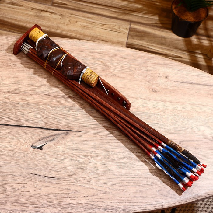 Сувенир Лук со стрелами из бамбука 125х65х3 см - фото 7 - id-p220875327