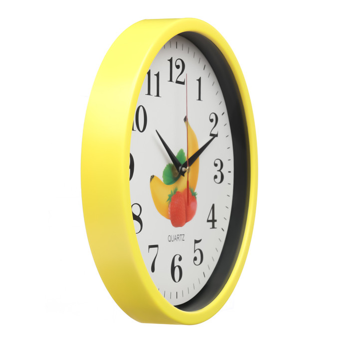 Часы настенные, серия: Кухня, "Банан и клубника", плавный ход, d-28 см - фото 2 - id-p220875332