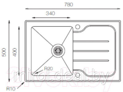 Мойка кухонная ZORG GS 7850 - фото 9 - id-p220876204