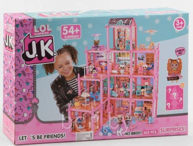 BB001 Игровой домик для кукол LOL, 54 сюрприза, 265 деталей - фото 3 - id-p220765607