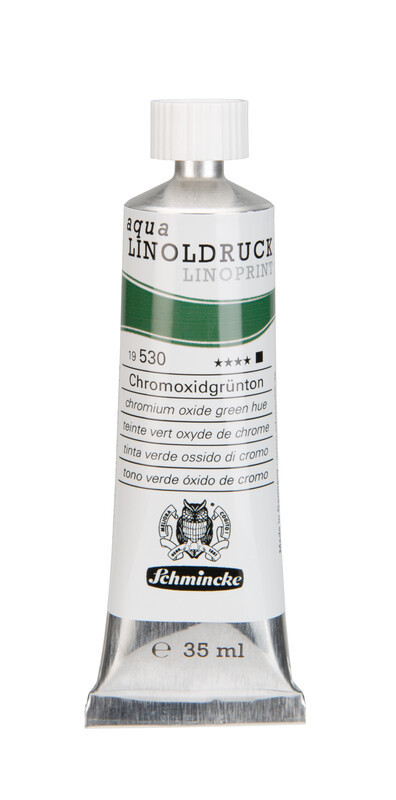 Краска для линогравюры aqua-LINOLDRUCK chromium oxide green hue 35 мл