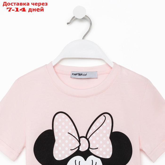 Футболка детская Disney "Minnie Mouse", рост 110-116 (32), розовый МИКС - фото 4 - id-p220798657