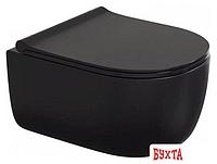 Унитаз подвесной Bocchi V-Tondo Rimless (черный матовый) 1417-004-0129+A0336-004