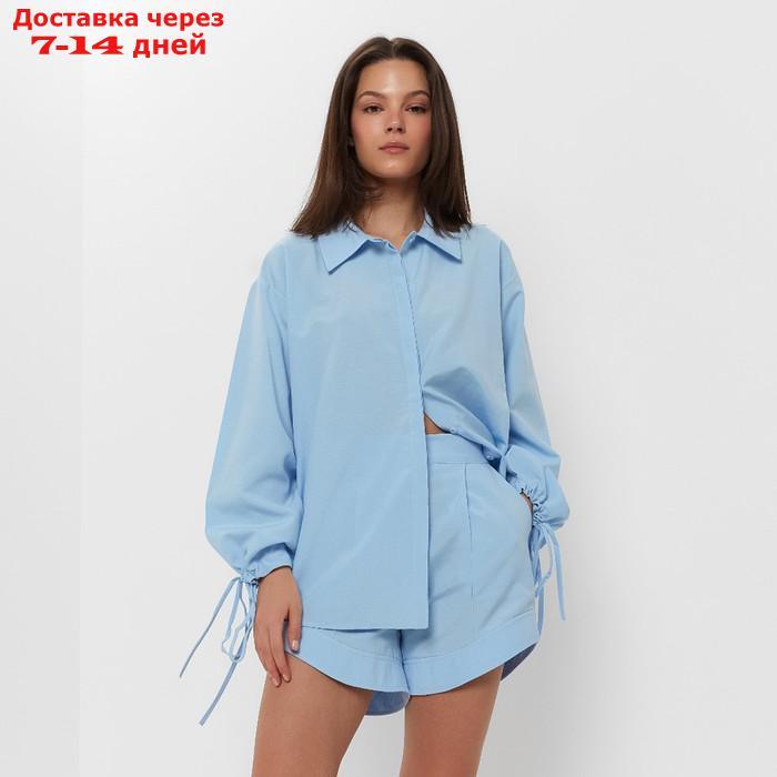 Комплект женский (блузка, шорты) MINAKU: Casual Collection цвет голубой, р-р 42 - фото 1 - id-p220801970