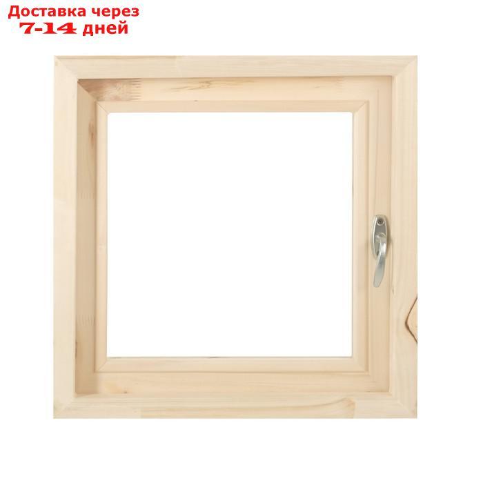 Окно, 50×50см, двойное стекло ЛИПА, внутреннее открывание - фото 1 - id-p220801986