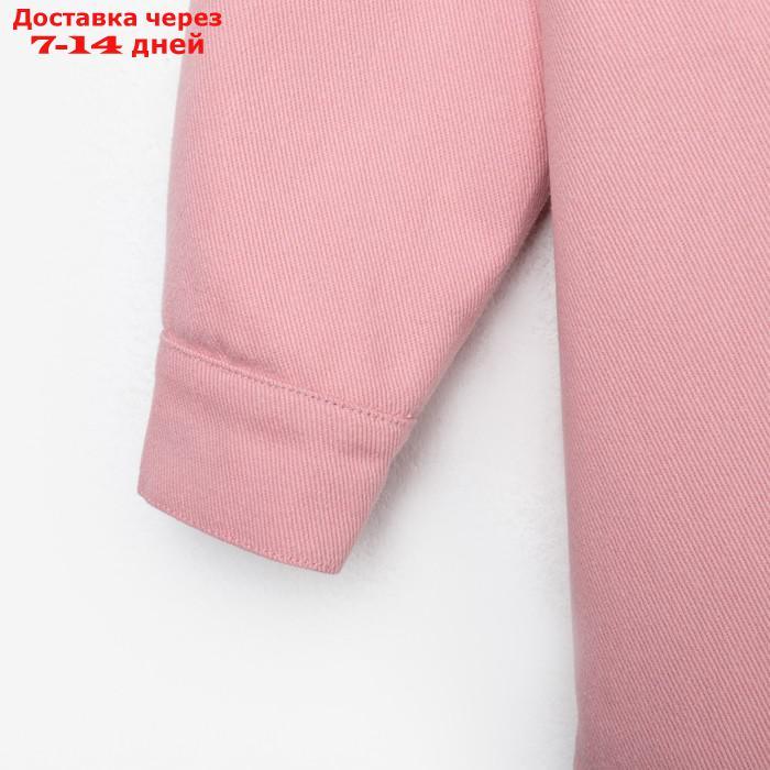 Рубашка для девочки джинсовая KAFTAN, размер 36 (134-140 см), цвет розовый - фото 2 - id-p220801991
