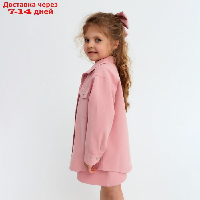 Рубашка для девочки джинсовая KAFTAN, размер 36 (134-140 см), цвет розовый - фото 3 - id-p220801991