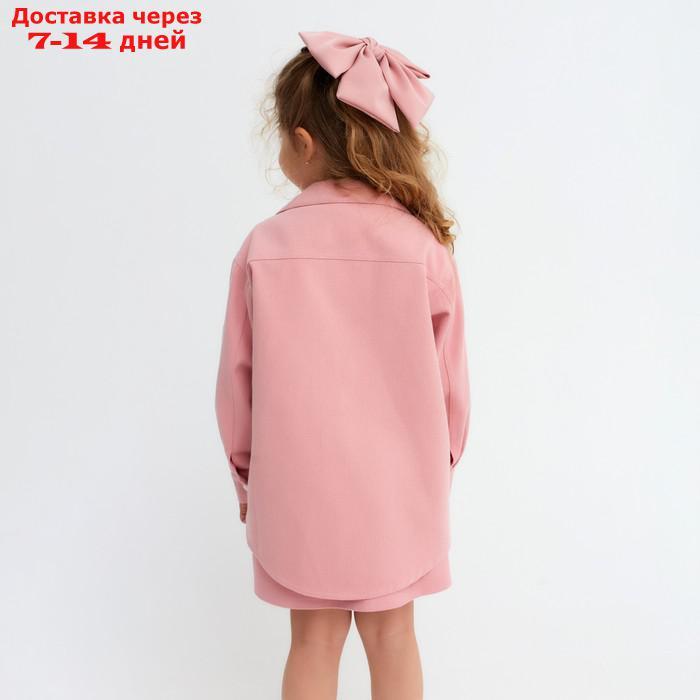 Рубашка для девочки джинсовая KAFTAN, размер 36 (134-140 см), цвет розовый - фото 4 - id-p220801991