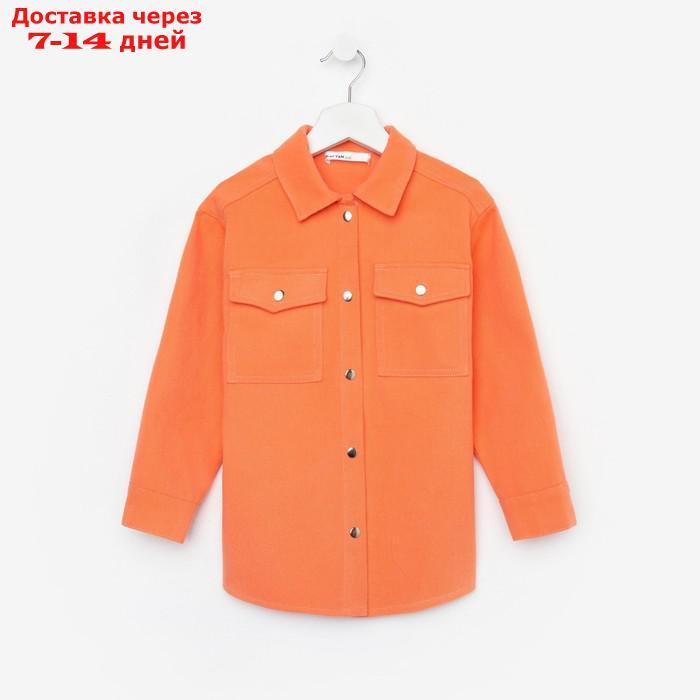 Рубашка для девочки джинсовая KAFTAN, размер 36 (134-140 см), цвет оранжевый - фото 10 - id-p220801992