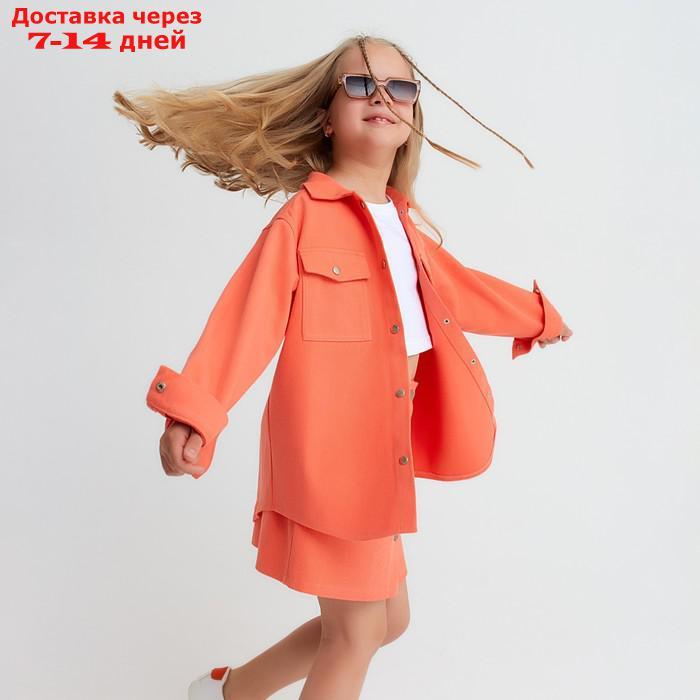 Рубашка для девочки джинсовая KAFTAN, размер 38 (146-152 см), цвет оранжевый - фото 8 - id-p220801993