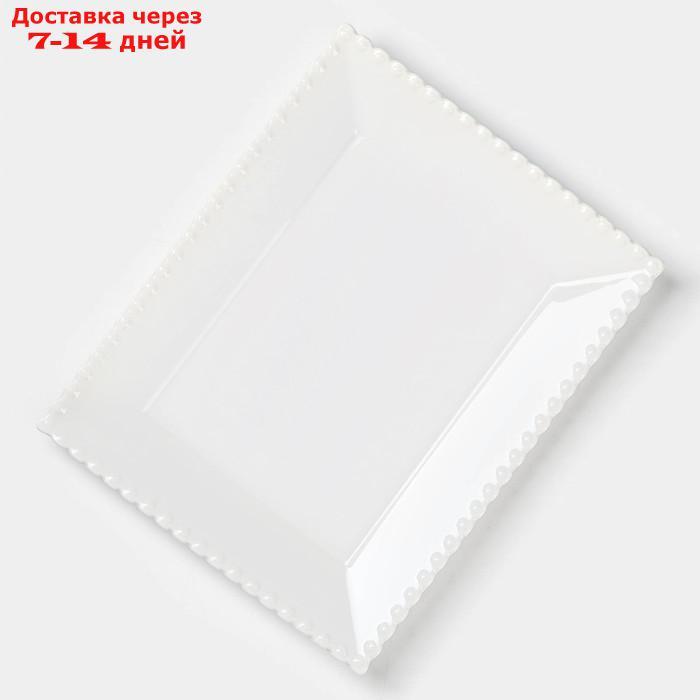 Тарелка обеденная Magistro "Лакомка", 25×20 см,цвет белый - фото 1 - id-p220800064