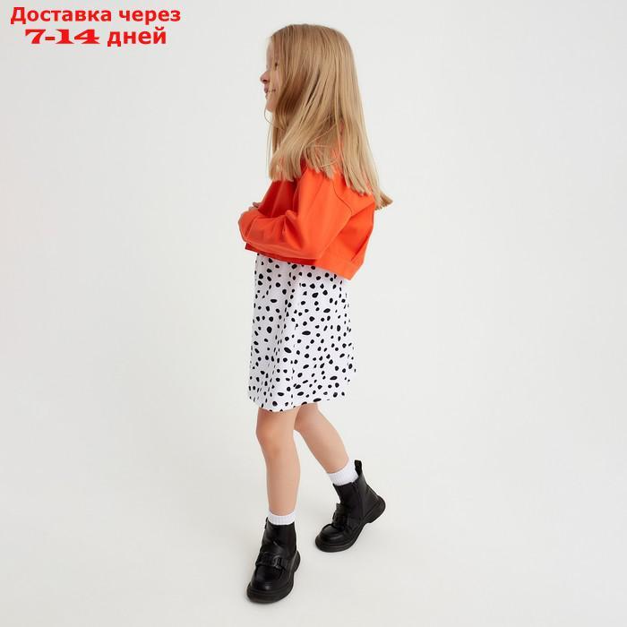 Рубашка для девочки джинсовая, укороченная KAFTAN, размер 36 (134-140 см), цвет оранжевый - фото 3 - id-p220802037