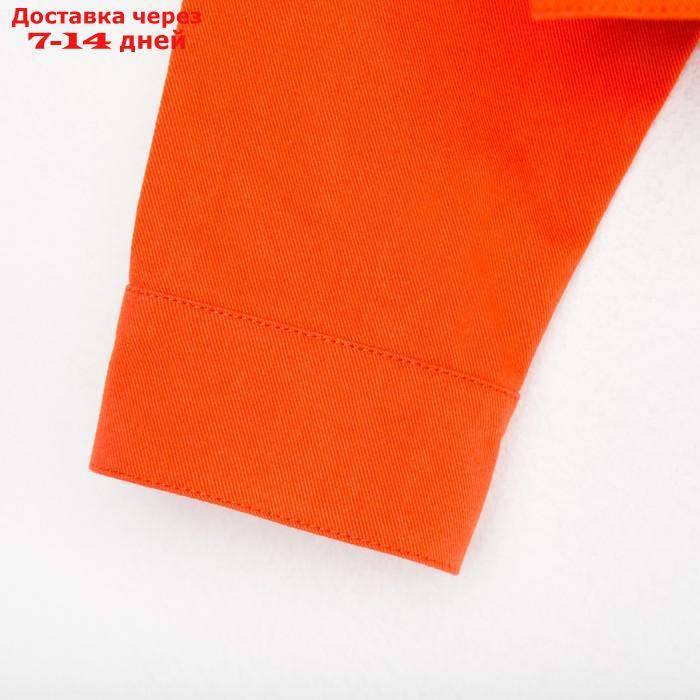 Рубашка для девочки джинсовая, укороченная KAFTAN, размер 36 (134-140 см), цвет оранжевый - фото 10 - id-p220802037