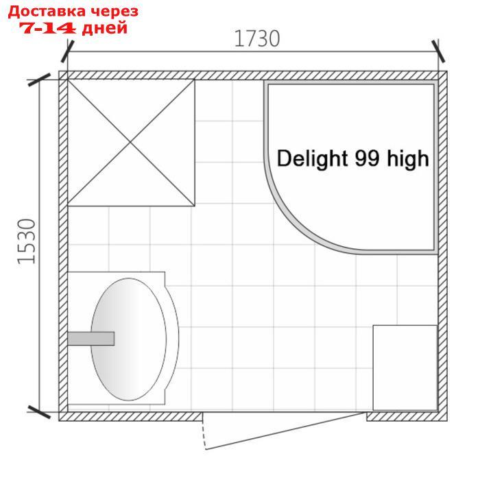Душевая кабина DOMANI-Spa Delight 99, поддон 45 см, белые стенки, прозрачное стекло, 90х90 - фото 5 - id-p220800761