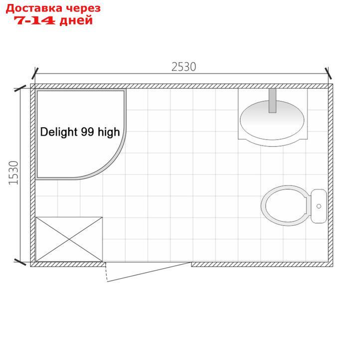 Душевая кабина DOMANI-Spa Delight 99, поддон 45 см, белые стенки, прозрачное стекло, 90х90 - фото 6 - id-p220800761
