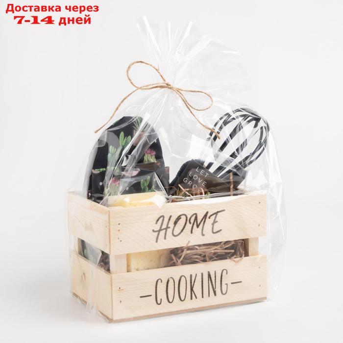 Набор подарочный Home cooking: полотенце, варежка-прихватка, кухонная лопатка, венчик, губка - фото 5 - id-p220800901