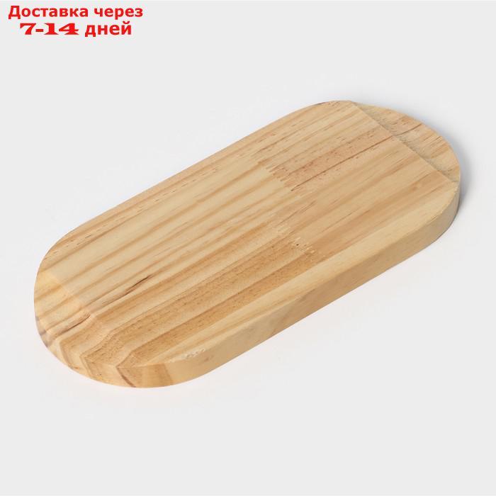 Сковорода на деревянной подставке "Овал гриль" с ручками 26х10х2 см - фото 7 - id-p220801175