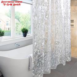 Штора для ванной комнаты Meiwa Vision, 182х182 см, ПВХ, прозрачная