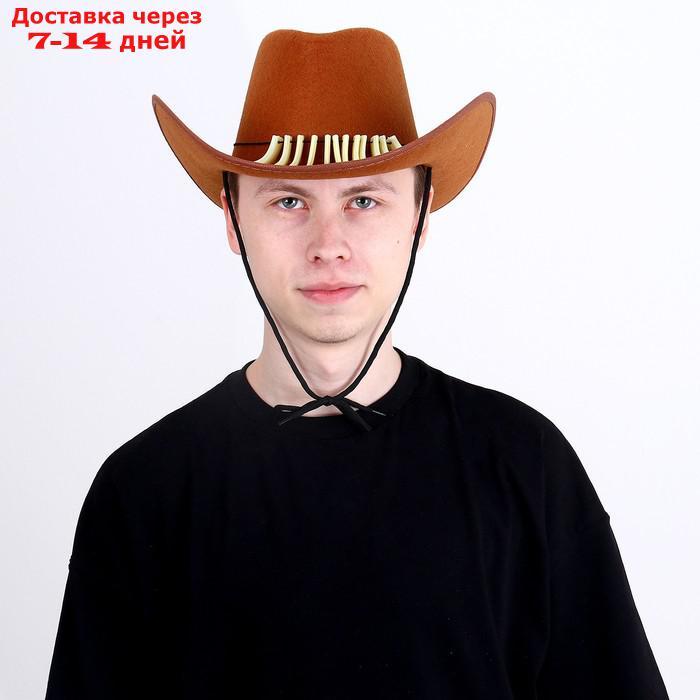 Шляпа ковбойская, с клыками, р-р. 60 - фото 1 - id-p220801414