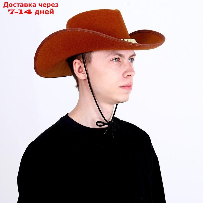 Шляпа ковбойская, с клыками, р-р. 60 - фото 2 - id-p220801414