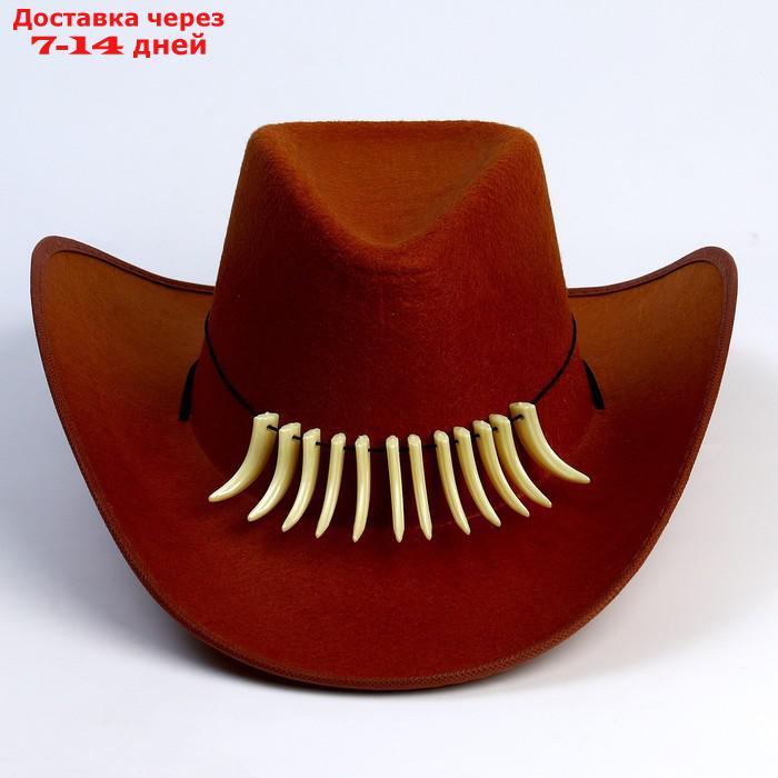 Шляпа ковбойская, с клыками, р-р. 60 - фото 3 - id-p220801414