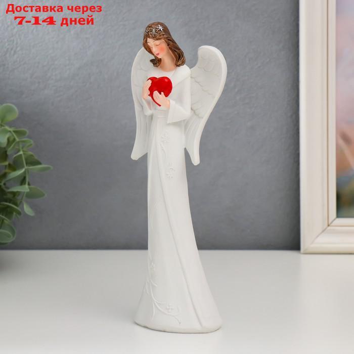 Сувенир полистоун "Ангел-девушка с красным сердцем" МИКС 25 см - фото 5 - id-p220801524