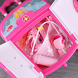 Набор детский "Стоматолог" в чемоданчике.розовый  Игрушка.DV-T-1749, фото 2