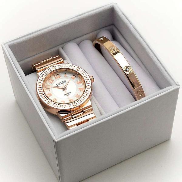Подарочный набор для женщин часы + браслет крафтовой коробочке CARTIER - фото 3 - id-p220884443