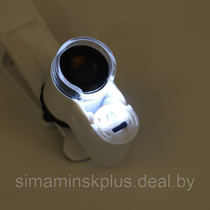 Лупа-миксроскоп с прищепкой для телефона, подсветка - фото 5 - id-p220884478