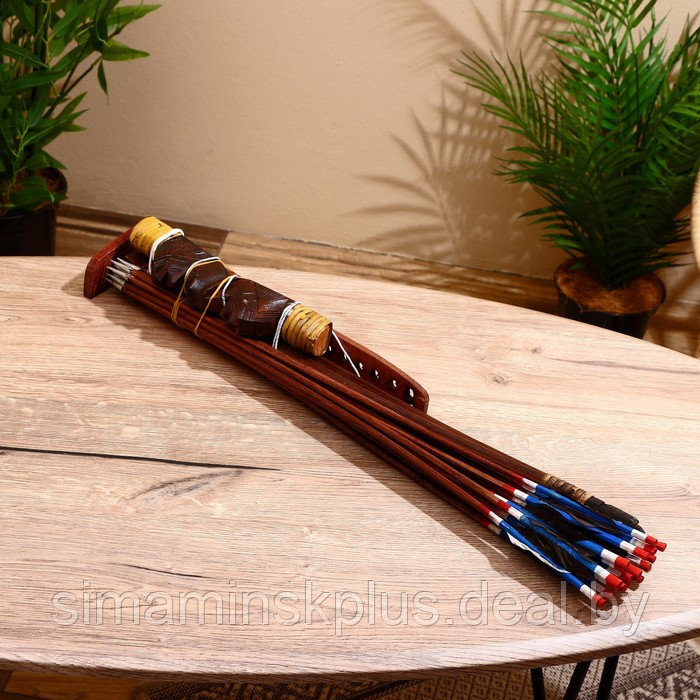 Сувенир Лук со стрелами из бамбука 125х65х3 см - фото 6 - id-p220884675