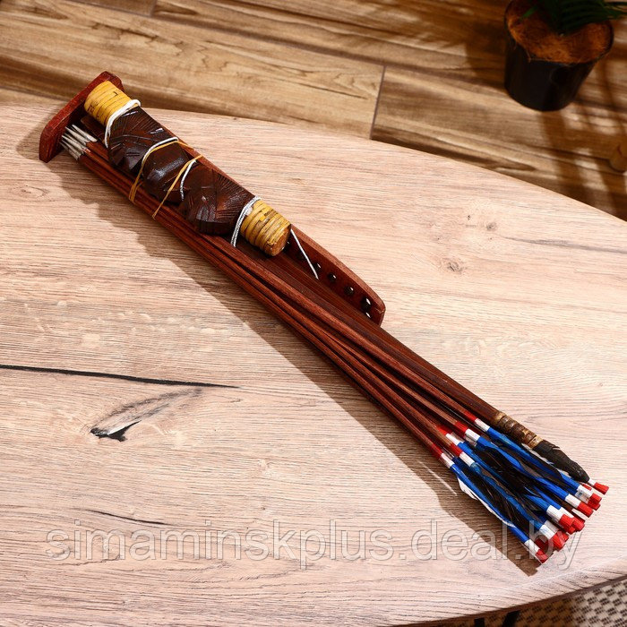 Сувенир Лук со стрелами из бамбука 125х65х3 см - фото 7 - id-p220884675