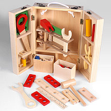 Игровой набор "Чемоданчик с инструментами" деревянная игрушка DV-T-2387