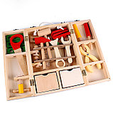 Игровой набор "Чемоданчик с инструментами" деревянная игрушка DV-T-2387, фото 5