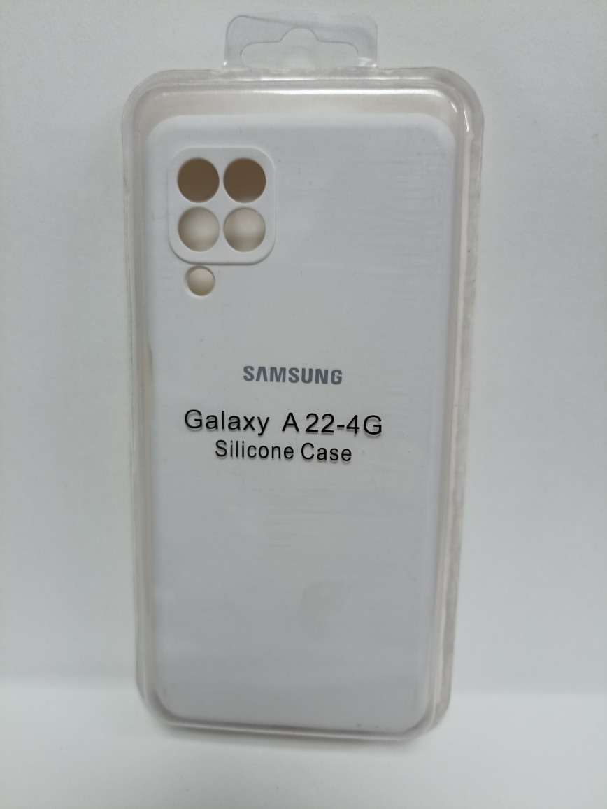 Чехол Samsung A22 Silicon Case белый - фото 1 - id-p220884976