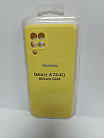 Чехол Samsung A22 Silicon Case желтый