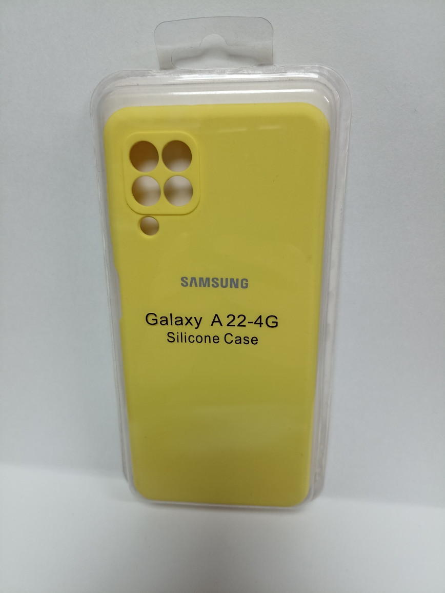 Чехол Samsung A22 Silicon Case желтый - фото 1 - id-p220884981