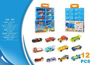 Набор металлических машинок в кейсе  Hot Wheels (Хот Виллс) 12 шт 888-35 к