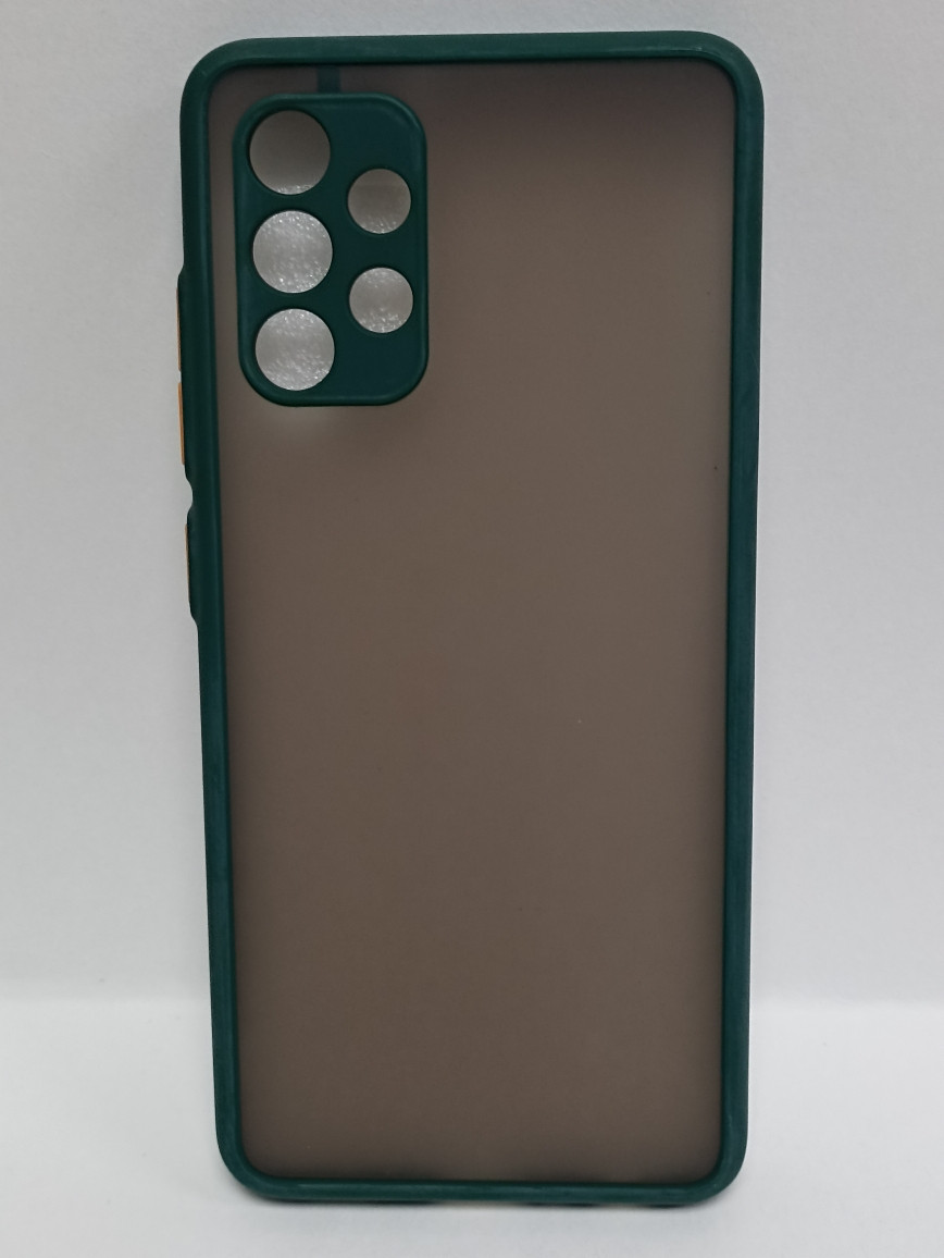 Чехол Samsung A32 матовый с зеленым ободком - фото 1 - id-p220886508