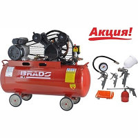 Воздушный компрессор BRADO IBL3100V (до 300 л/мин, 8 атм, 100 л, 230 В, 2.2 кВт)