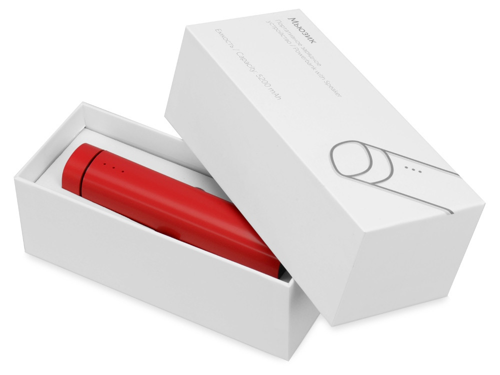 Портативное зарядное устройство Мьюзик, 5200 mAh, красный - фото 9 - id-p220886901