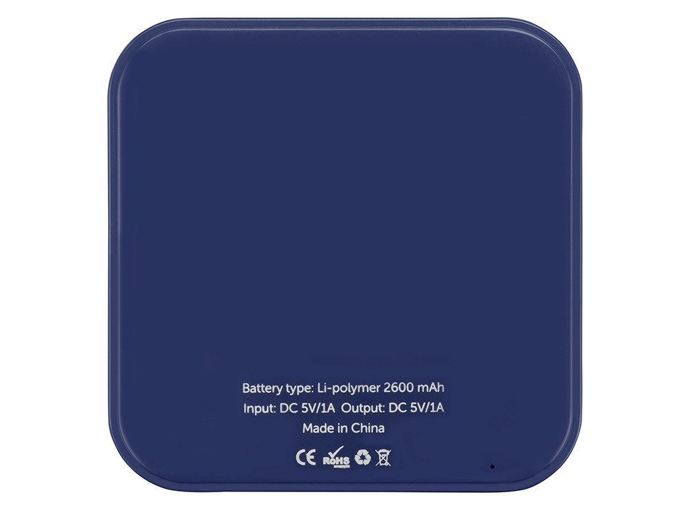 Портативное зарядное устройство (power bank) Квадрум, 2600 mAh, синий - фото 7 - id-p220886908