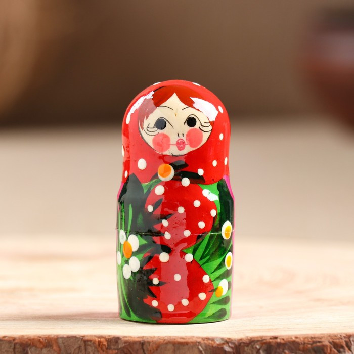 Матрёшка 3-х кукольная "Катя" ягоды, 11см, ручная роспись. - фото 7 - id-p220886961